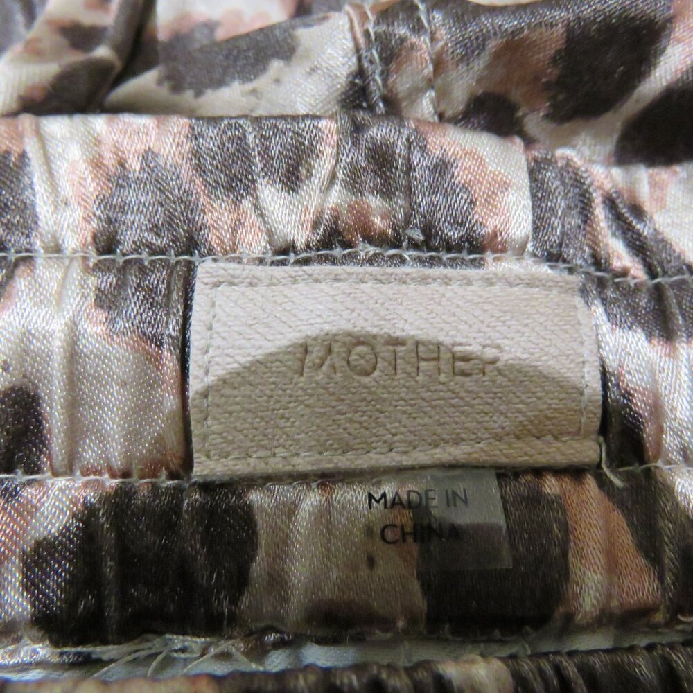 MOTHER The Lounger Ankle Pants in Wildcat Satin Leopard Print Large Mob Wife - Picture 14 of 15